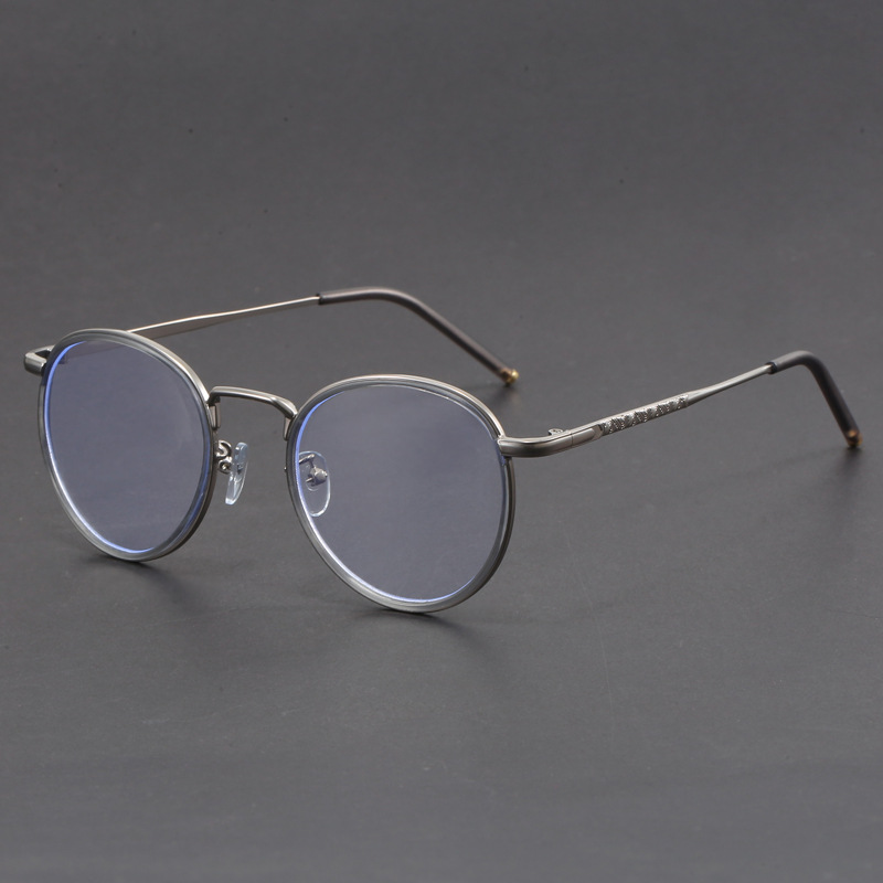 New Classic Retro Round Metal Glasses Frame Women Fashion Luxury Optical Eyeglass Frame for Men Vintage Oval Frame Eyeglasses