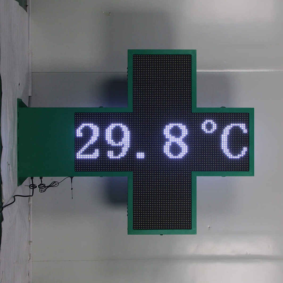 P10 white Pharmacy Cross Screen,96cm Cross Advertising Light Box Outdoor Double-sided Hospital Display