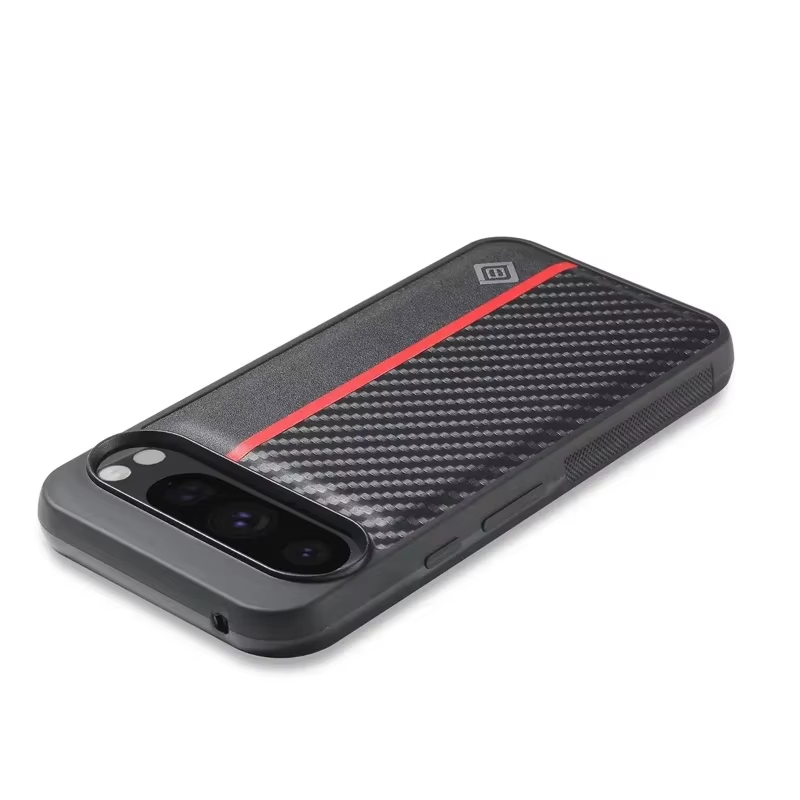 Carbon Fiber Texture PU Leather Phone Case for Google Pixel 11 10 9 Pro XL 8 7 Pro 7A 8A Shockproof Full Protection Cover Coque