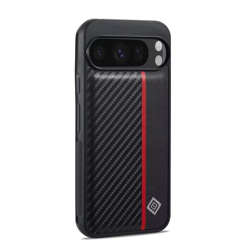 Carbon Fiber Texture PU Leather Phone Case for Google Pixel 11 10 9 Pro XL 8 7 Pro 7A 8A Shockproof Full Protection Cover Coque