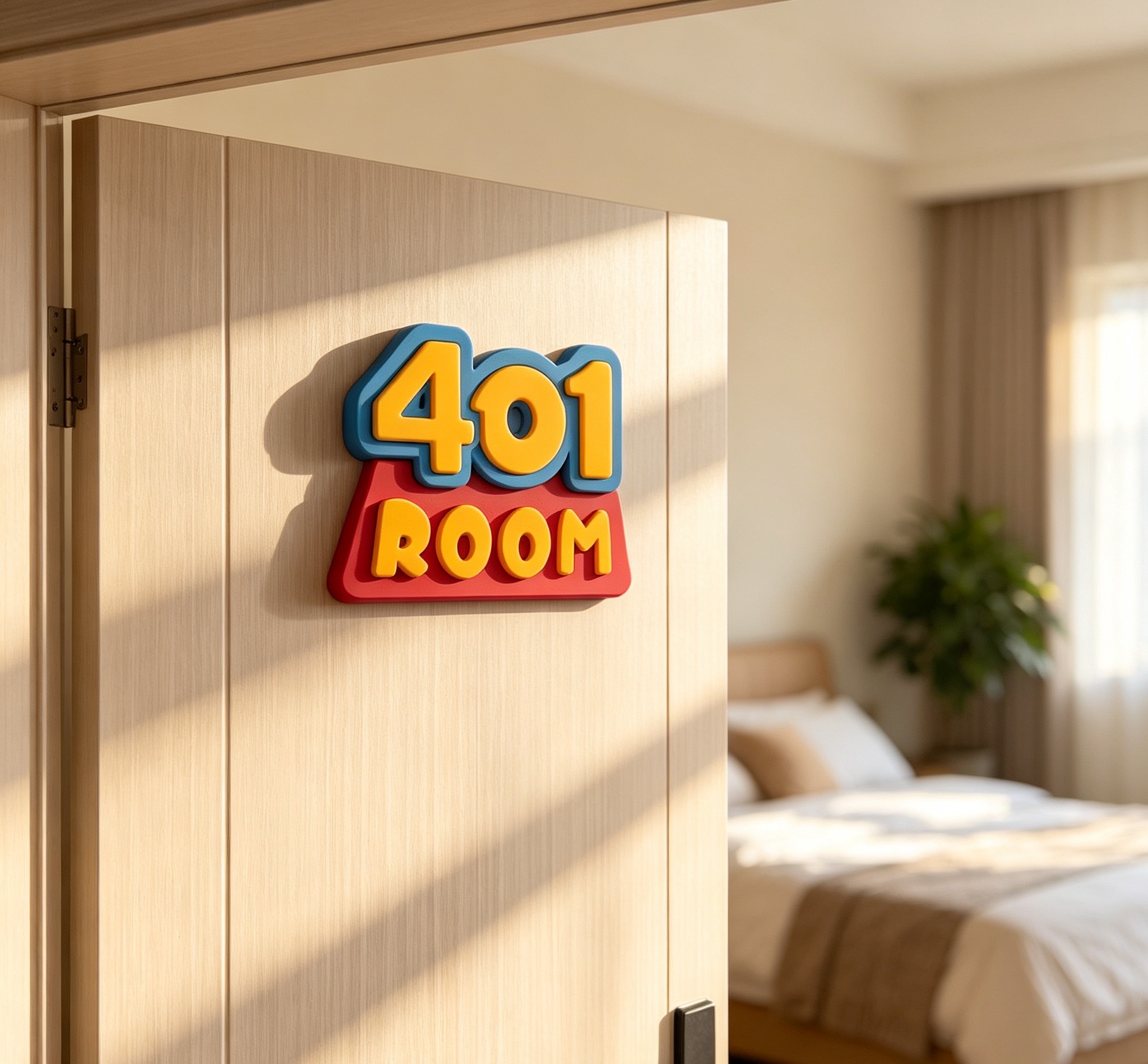 Modern Pixel-Perfect Bean Mosaic Doorplates — Ultra-HD Customizable Nameplates with Adhesive Mounting (No Drilling Required)