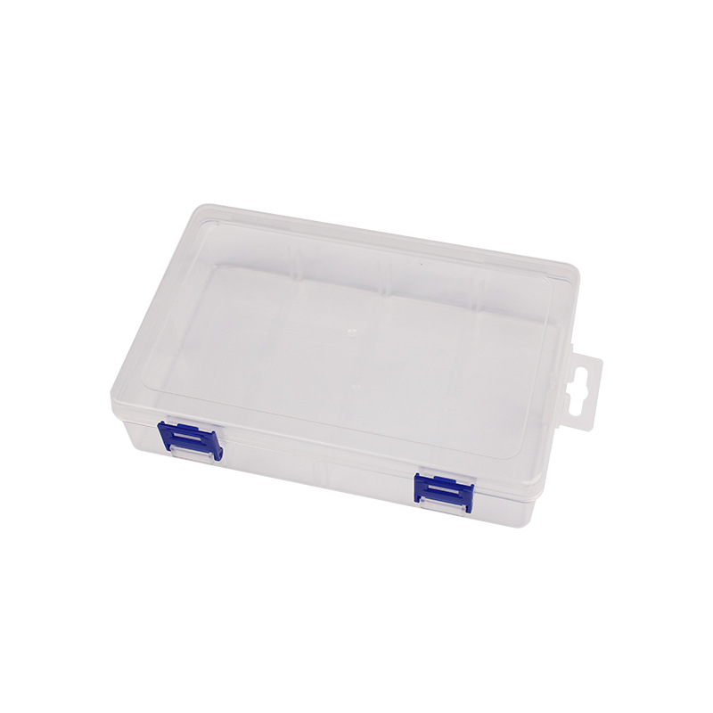 Transparent plastic small square box earphone case jewelry storage box component box jewelry stringing box