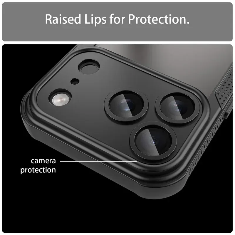 Trendy Translucent Matte Slim Protect Cover for IPhone 17E 17 Air Pro Max Shockproof Hard PC Frame Bumper Phone Case