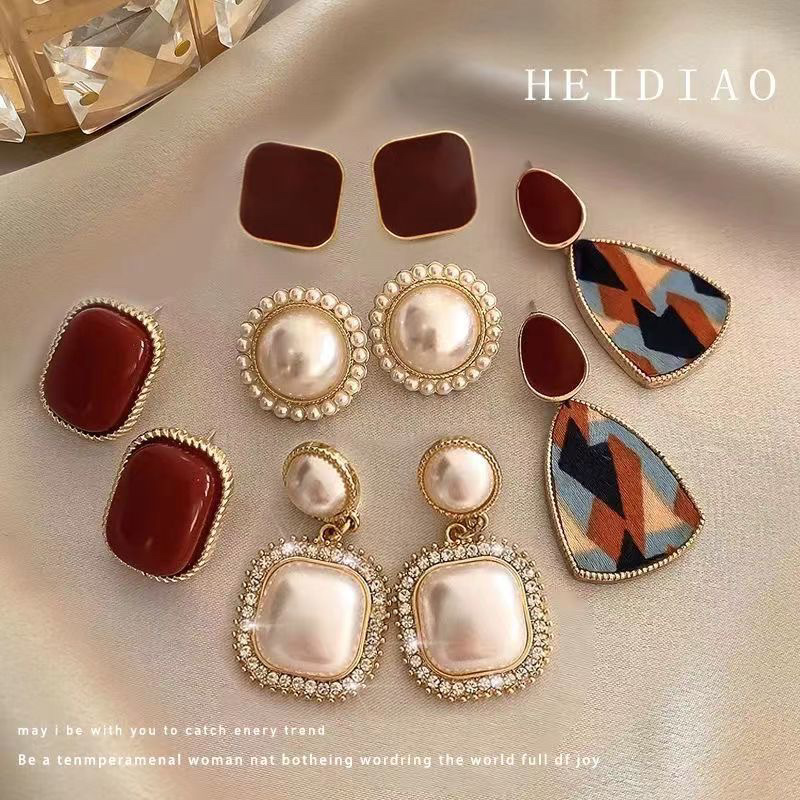 S925 silver needle earrings for women's temperament, internet famous earrings, earrings, pendants, high-end accessories