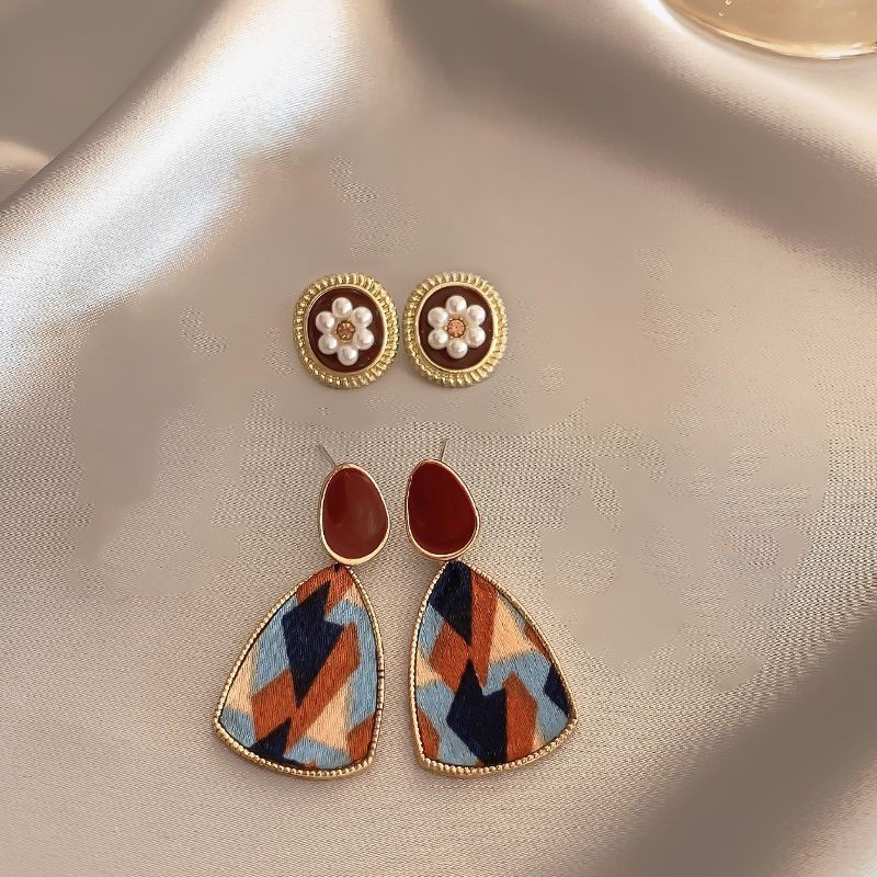 S925 silver needle earrings for women's temperament, internet famous earrings, earrings, pendants, high-end accessories