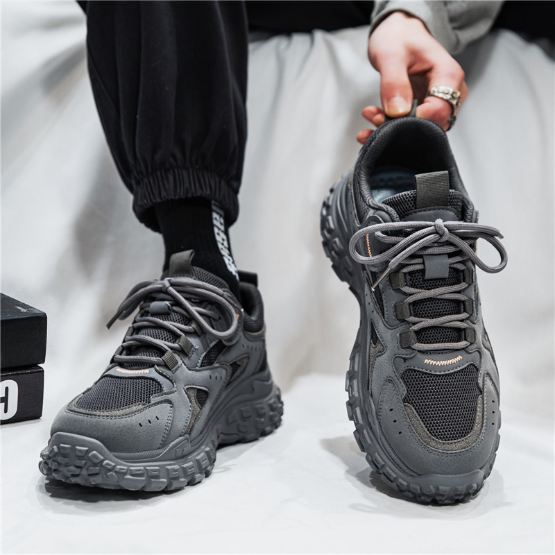Men's Sports Casual Shoes, Thick‑sole Height‑increasing Dad Sneakers, Versatile & Trendy, Slip‑Resistant & Wear‑Resistant