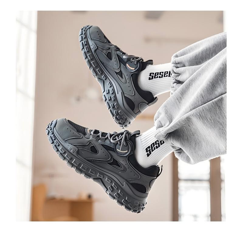 Men's Sports Casual Shoes, Thick‑sole Height‑increasing Dad Sneakers, Versatile & Trendy, Slip‑Resistant & Wear‑Resistant