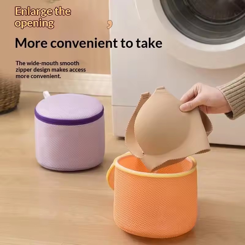 Reusable Mesh Laundry Bag Anti Deformation Structure Smooth Zipper For Washing Bras Delicate Clothes