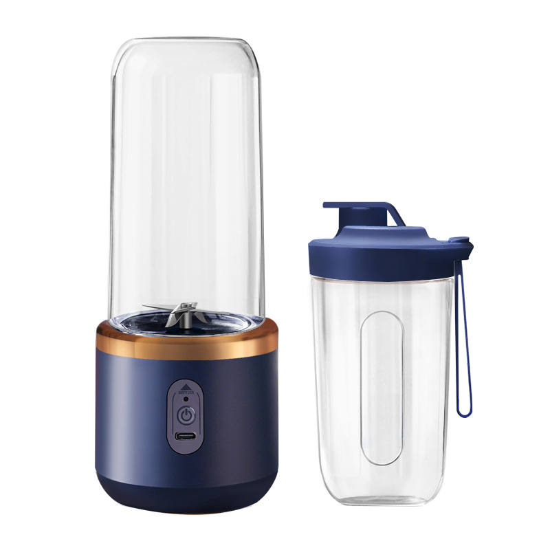 USB Portable Juice Blender, Electric Fruit Cup for Travel, Personal Smoothie Maker with 6 Blades, UK Plug Charging (USB Cable In
