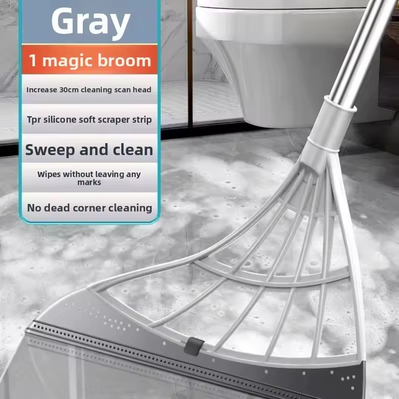 1PC Silicone Magic Broom Window Washing Wiper Scraper Hand-push Pet Hair Dust Spatula Household Floor Mirror Cleaning Tool