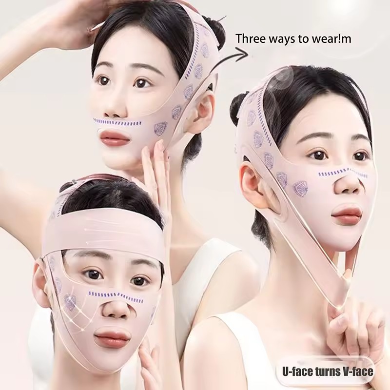 Adjustable Face Sculpting Sleep Mask Threefold Pressurized Elastic Slimming Strap Lifting Tightening Mask V Line Shaping Mask