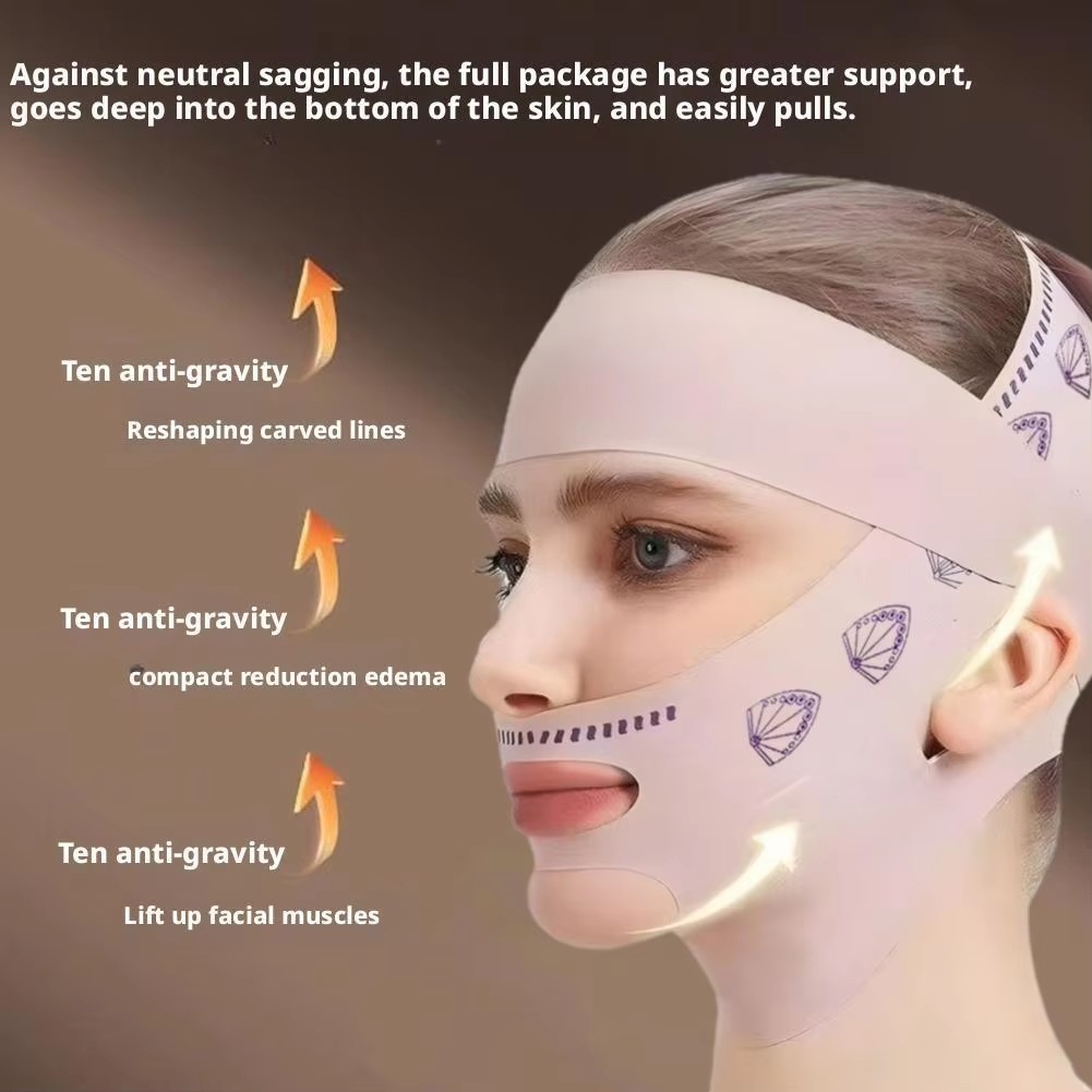 Adjustable Face Sculpting Sleep Mask Threefold Pressurized Elastic Slimming Strap Lifting Tightening Mask V Line Shaping Mask