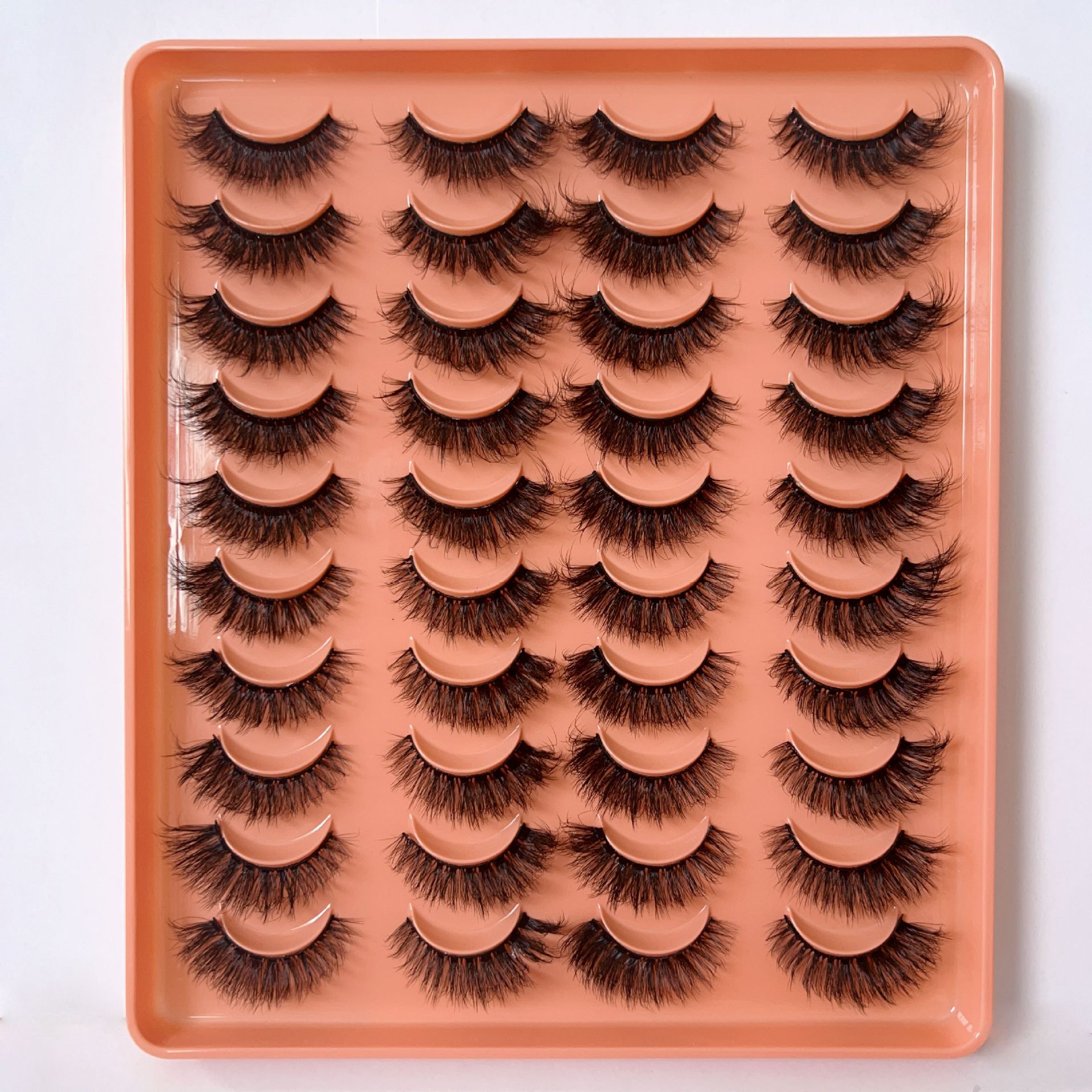 Top selling 20 pairs mixed 6D faux mink fur false eyelashes naturally curled up eyelashes European and American thick eyelashes