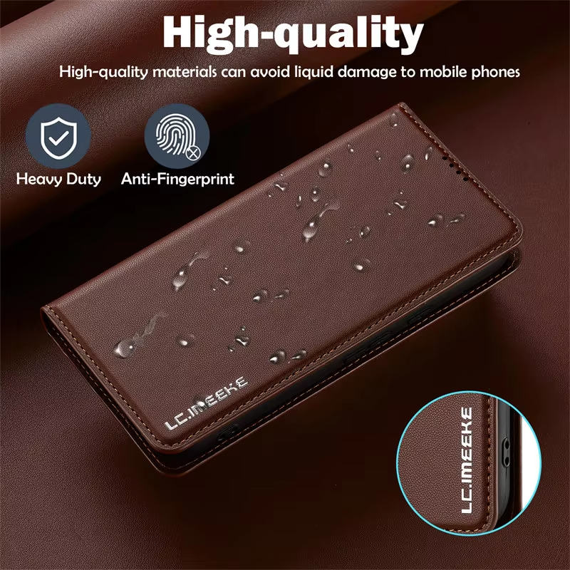 LC.imeeke Magnetic Flip Leather Phone Case for Google Pixel 11 10 9 Pro XL 8 7 Pro 9A 8A 7A Wallet Card Back Cover Etui Coque