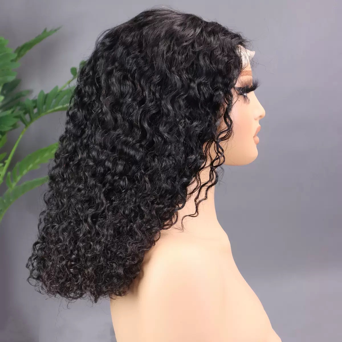 Jerry Curl Bob Wig Hair 13 * 4 Small Roll Wig African Women's Small Roll Short Wig