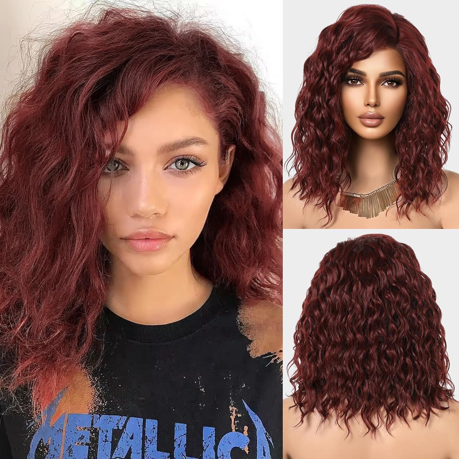 Jerry Curl Bob Wig Hair 13 * 4 Small Roll Wig African Women's Small Roll Short Wig