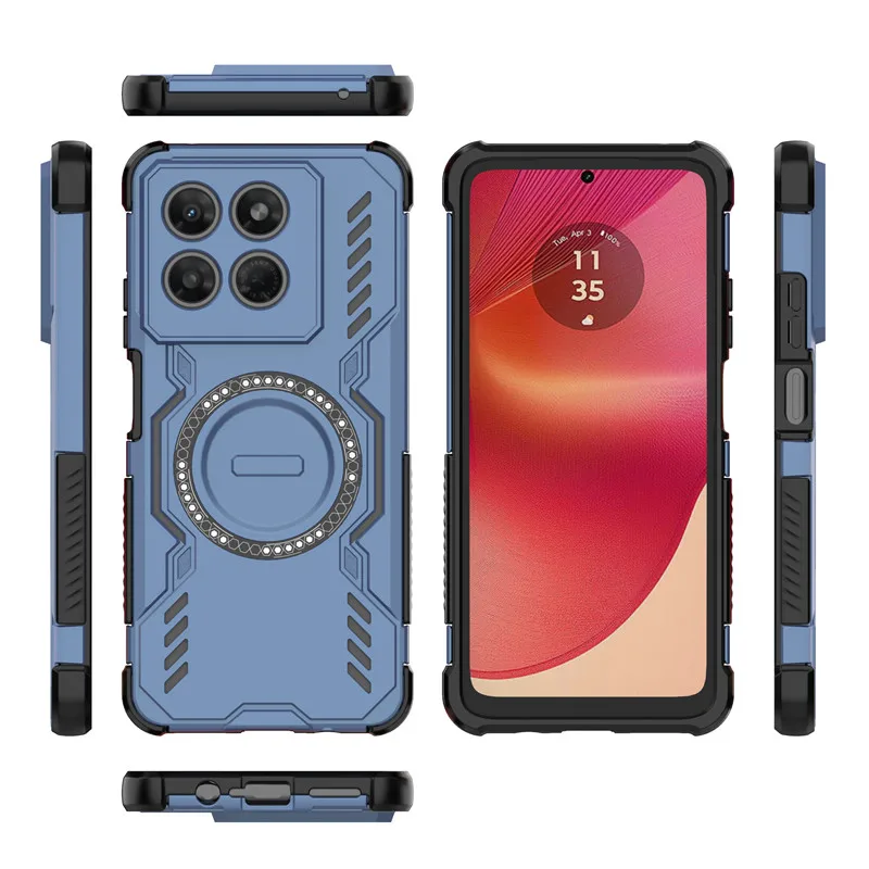 For Motorola Moto G86 G75 G05 G15 G17 G67 G57 G100 EDGE 70 FUSION Case Cover Heat Dissipation Magnetic Wireless Charging