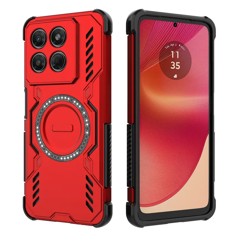 For Motorola Moto G86 G75 G05 G15 G17 G67 G57 G100 EDGE 70 FUSION Case Cover Heat Dissipation Magnetic Wireless Charging