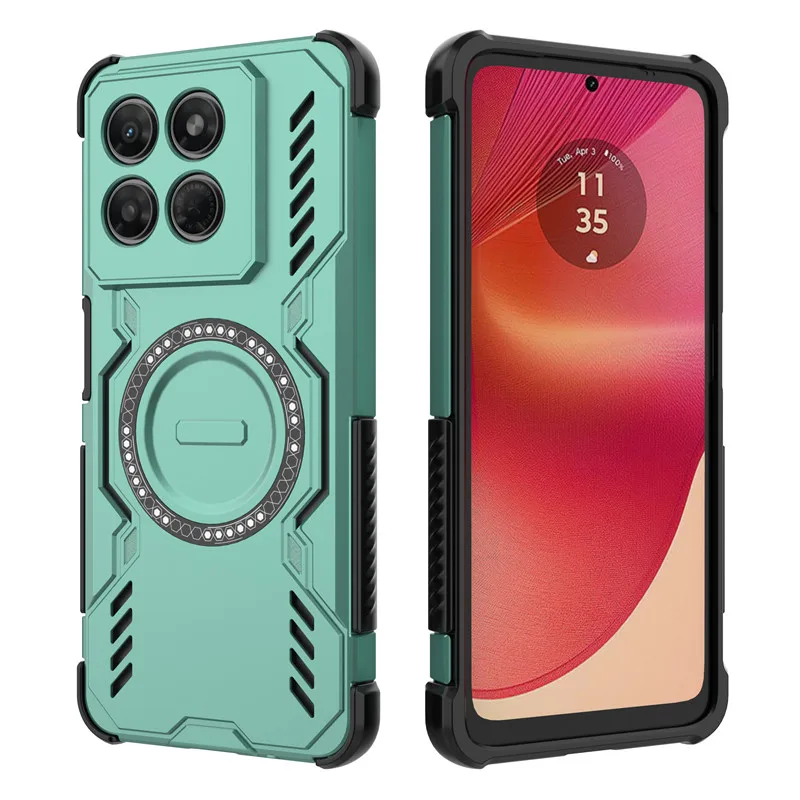 For Motorola Moto G86 G75 G05 G15 G17 G67 G57 G100 EDGE 70 FUSION Case Cover Heat Dissipation Magnetic Wireless Charging