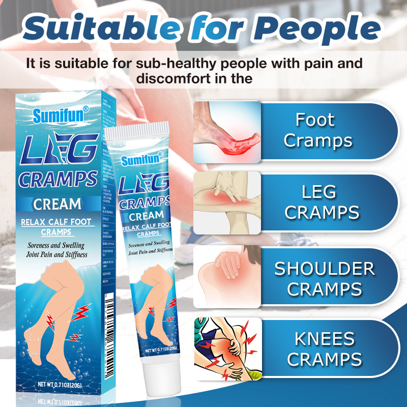Sumifun Leg Cramps Ointment Relax Calf Foot Cramps Soreness and Swelling Joint Pain and Stiffness Relieve Massage Cream