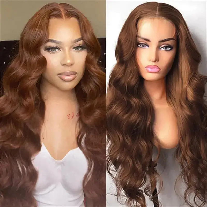 New European and American models Ladies' front lace big wavy long curly hair Synthetic full head wig