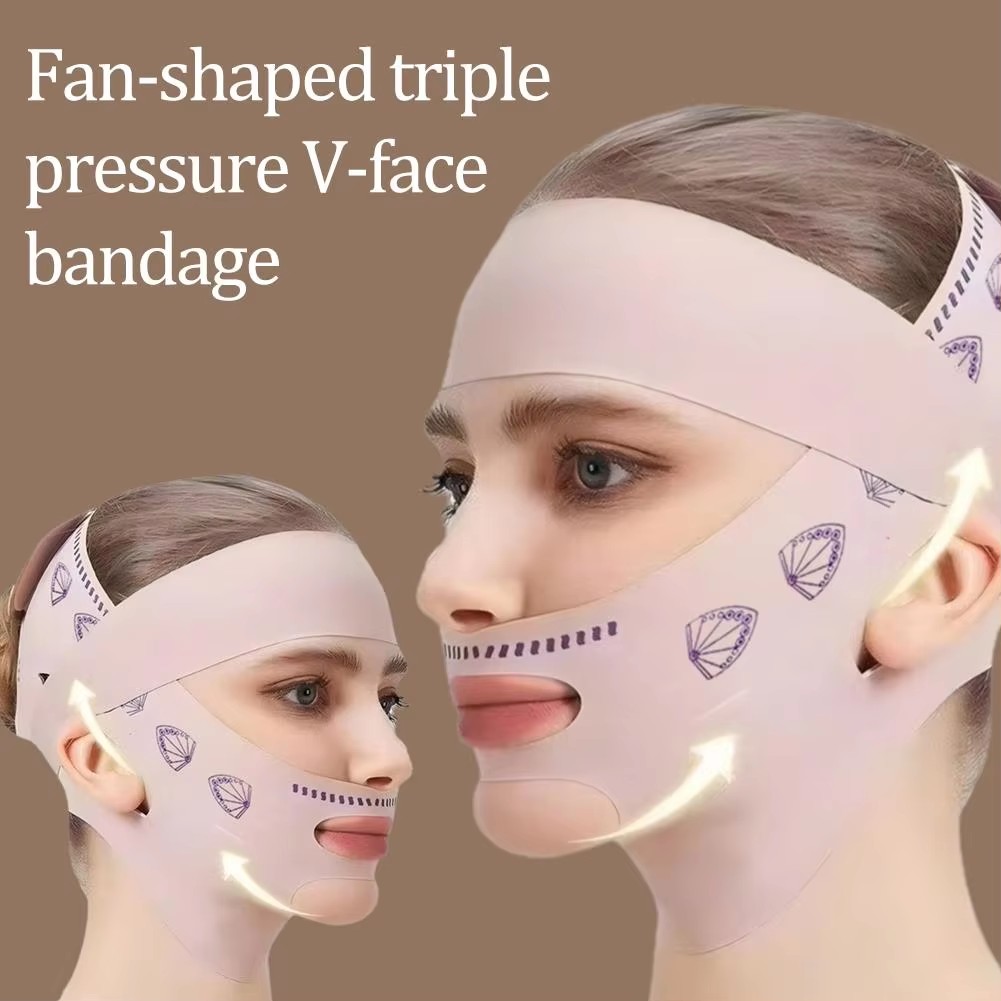 Adjustable Face Sculpting Sleep Mask Threefold Pressurized Elastic Slimming Strap Lifting Tightening Mask V Line Shaping Mask