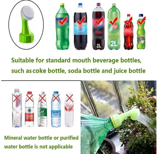 2 Pieces Bottle Cap Waterer Easy to Use Bottle Cap Sprinkler Plant Watering Sprinkler Portable Small Sprinkler Watering Device
