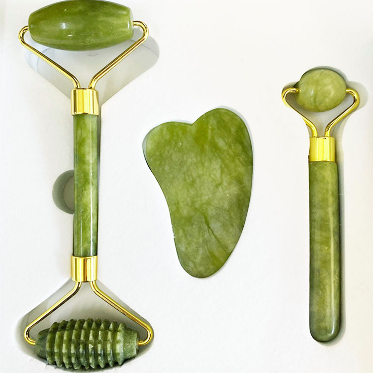 Beauty Tool Natural Jade Beauty Device Double-headed Roller Jade Roller Facial Massage Beauty Device