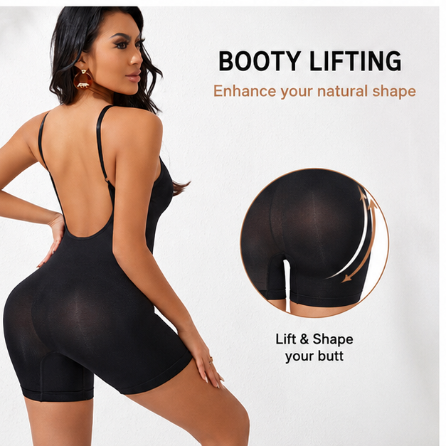 One piece camisole shapewear, waist cinching, hip lifting, waist cinching, flat angle pants, women's body slimming shapewear