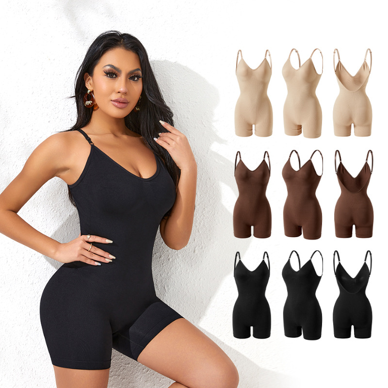One piece camisole shapewear, waist cinching, hip lifting, waist cinching, flat angle pants, women's body slimming shapewear