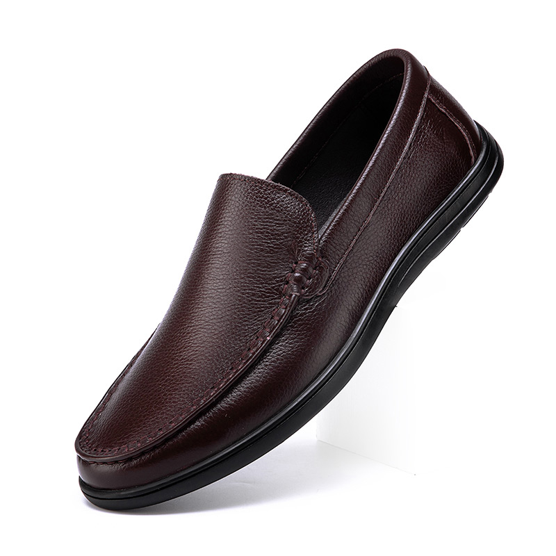 SocNoDn Men's Designer Shoes Slip On 2026 Spring Autumn Casual Leather Shoes Male Fashion Loafer Shoes Walking Shoes Soft