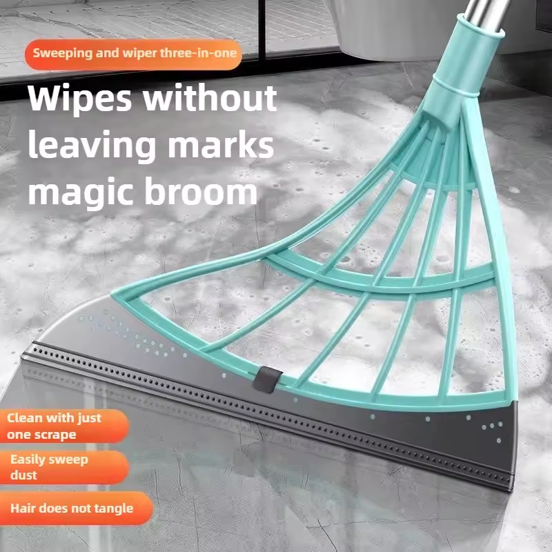 1PC Silicone Magic Broom Window Washing Wiper Scraper Hand-push Pet Hair Dust Spatula Household Floor Mirror Cleaning Tool