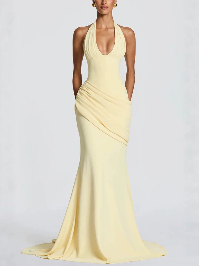 Free delivery of high-quality 2026 new summer women's clothing hot selling sexy backless slim fit sleeveless dress