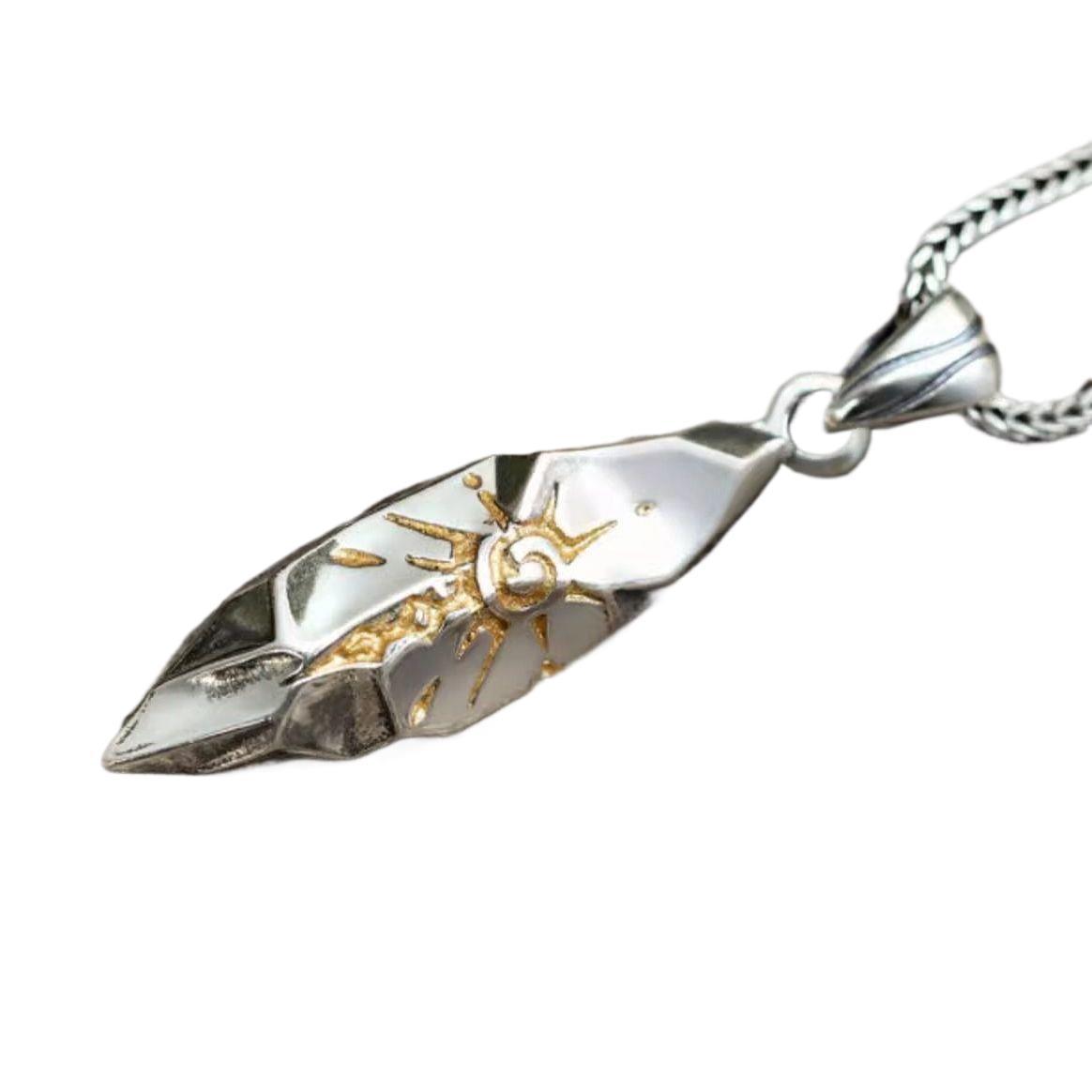 Trendy Wishing Stone Necklace  Men's Versatile New Accessories  Fashionable Coldness Style  Light Luxury  Niche Accessories