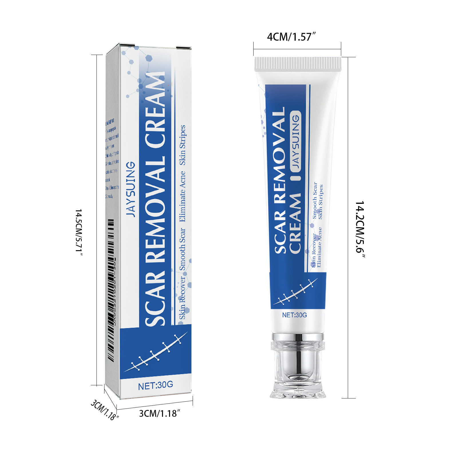 Centella Asiatica Scar Removal Cream Rapid Repair of New Old Scars,Spots,Burns All Natural Treatment with Shea Butter