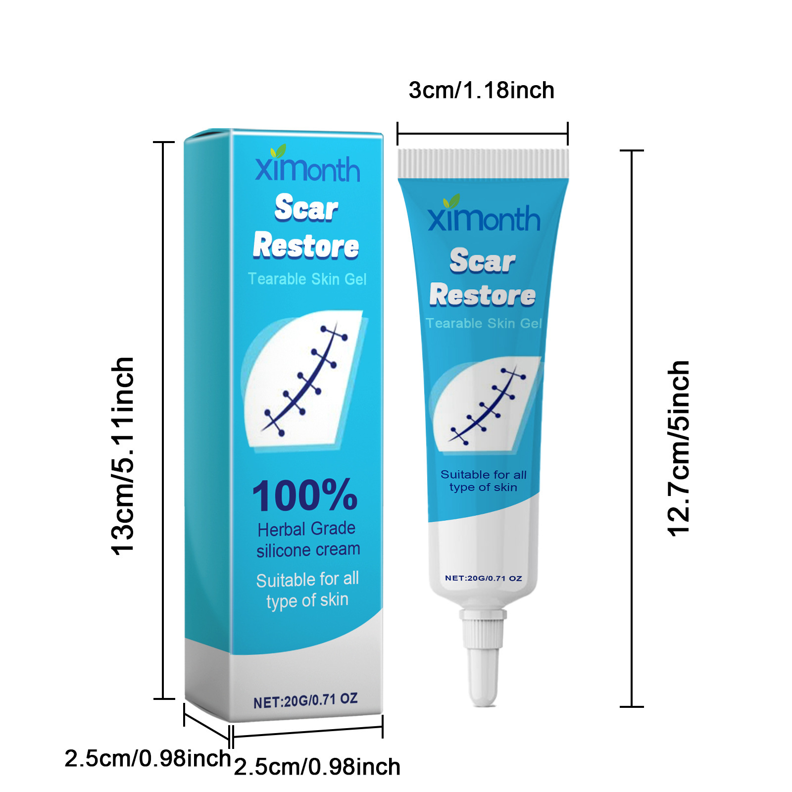 Gel Moisturizing and repairing smoothing body skin fading care gel