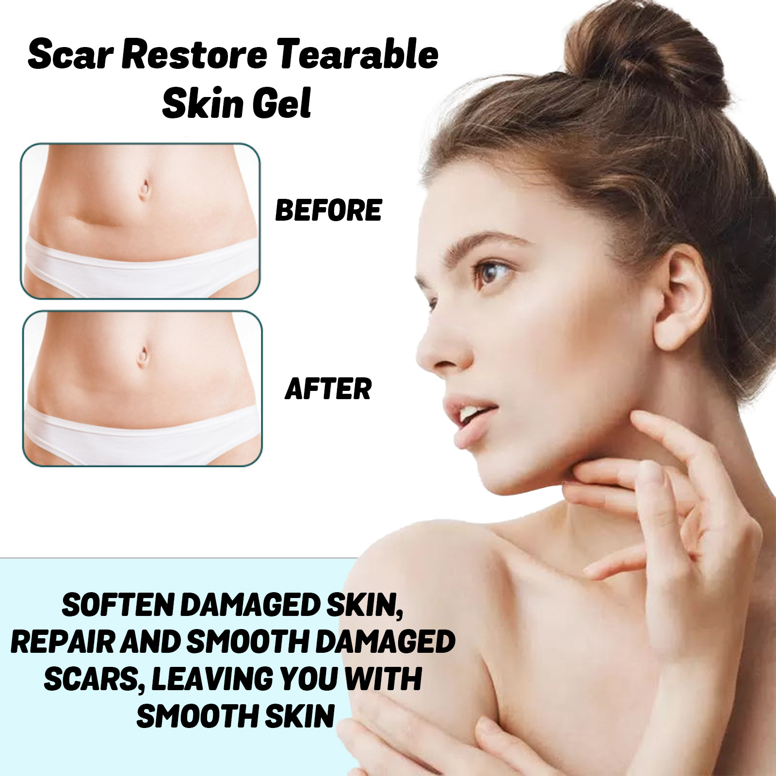 Gel Moisturizing and repairing smoothing body skin fading care gel