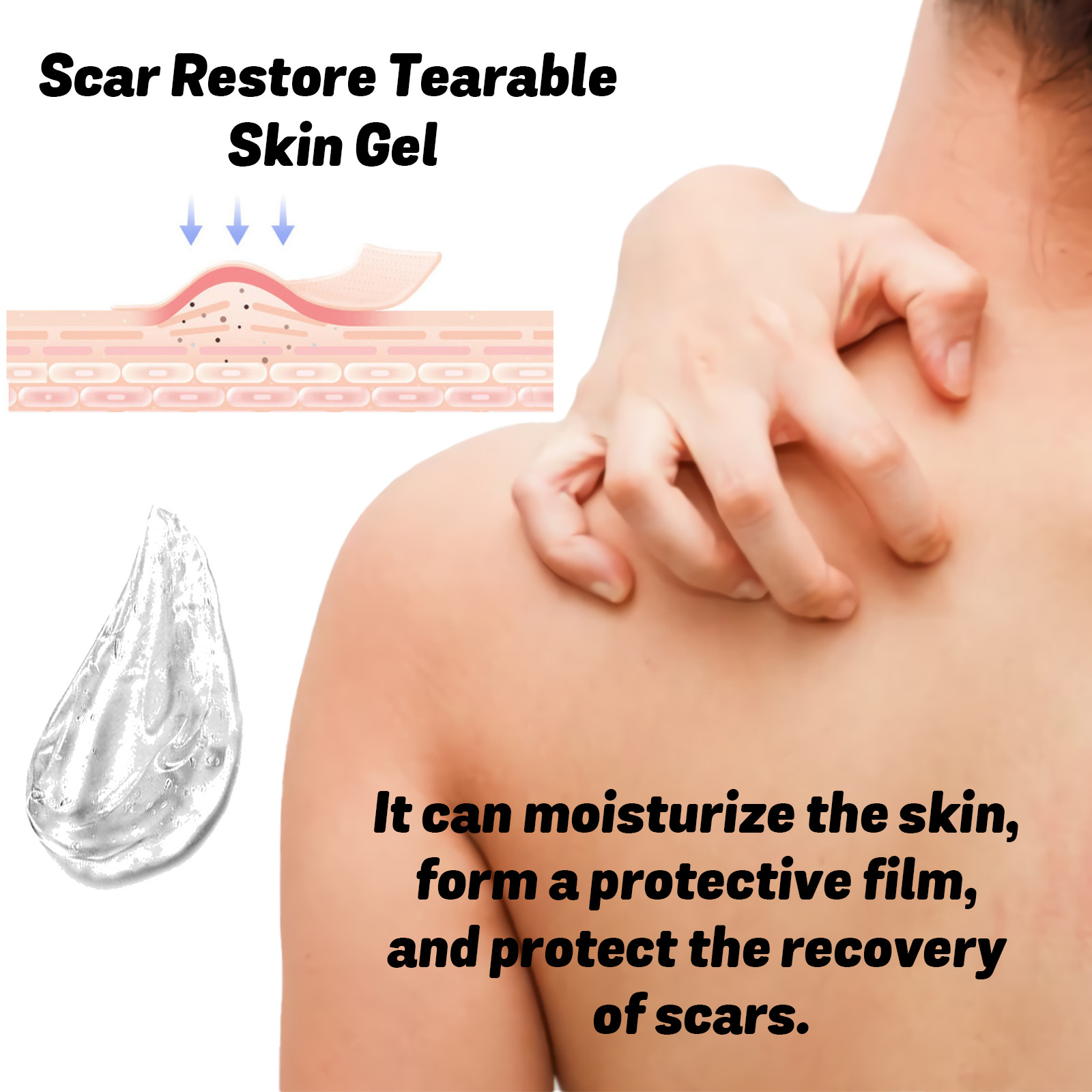 Gel Moisturizing and repairing smoothing body skin fading care gel
