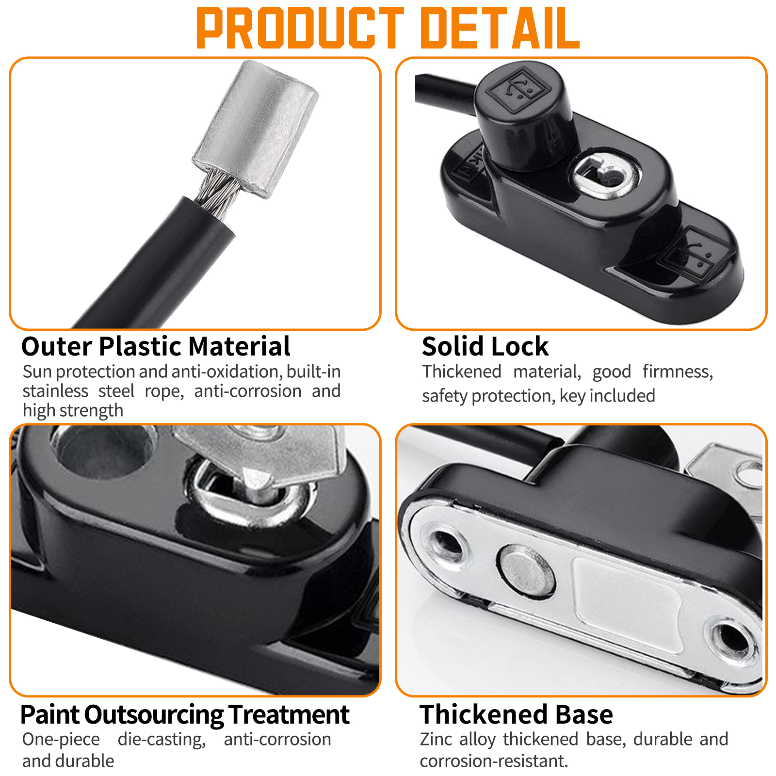 4Pcs Easy to Install and Use Safety Lock for Home, Security Padlock for Metal, Wooden, Sliding Window (including key)