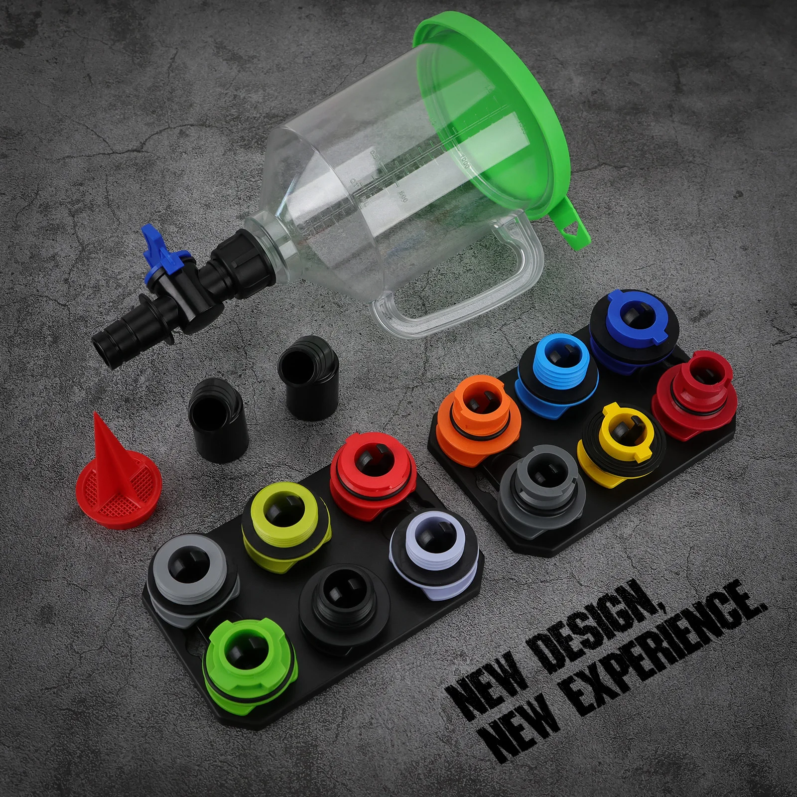 Multifunctional Vehicle Special Funnel 18PC Oil Diesel Antifreeze Filling Funnel, Auto Repair Tool