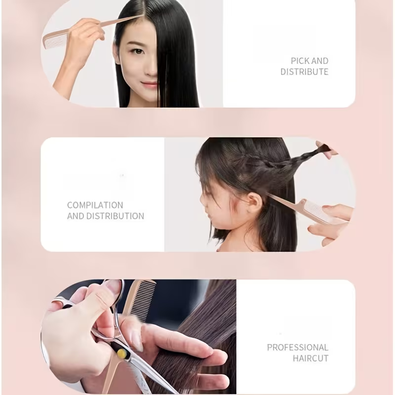 A Foldable Comb, Perfect for Travel, Featuring a 360° Portable Design, Essential for Hairstyling at Home Or on The Go