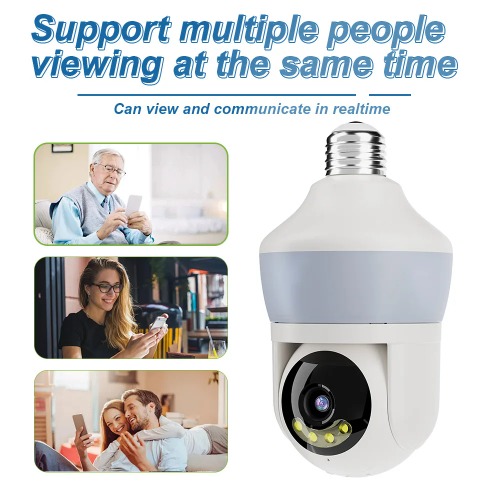 YOOSEE E27 Wifi Bulb Camera 4MP Wifi PTZ Colorful Night Vision Two Way Audio Baby Monitor Auto Tracking Surveillance Cameras