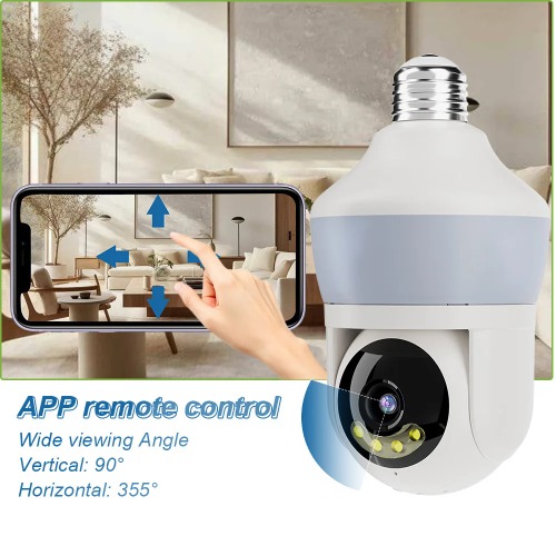 YOOSEE E27 Wifi Bulb Camera 4MP Wifi PTZ Colorful Night Vision Two Way Audio Baby Monitor Auto Tracking Surveillance Cameras