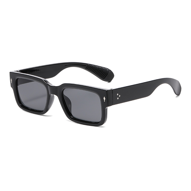 Fashionable Simple Versatile Sunglasses Men Women Small Square Rivet Outdoor Driving Ultraviolet Protection Casual Sun Glasses