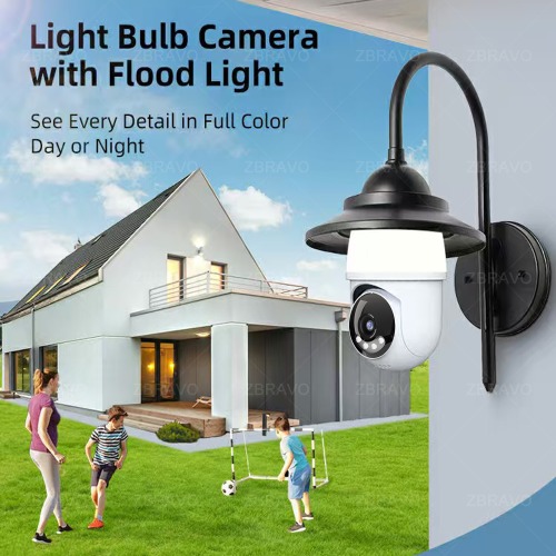 YOOSEE E27 Wifi Bulb Camera 5MP Wifi PTZ Colorful Night Vision Two Way Audio Baby Monitor Auto Tracking Wireless Security Camera