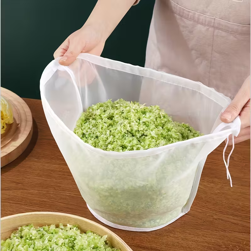 1pc Wide Mouth Reusable Fine Mesh Filter Bag - Easy Pour Spout, Sturdy for Juice, Soy Milk, Wine - Ideal for Coffee Lovers