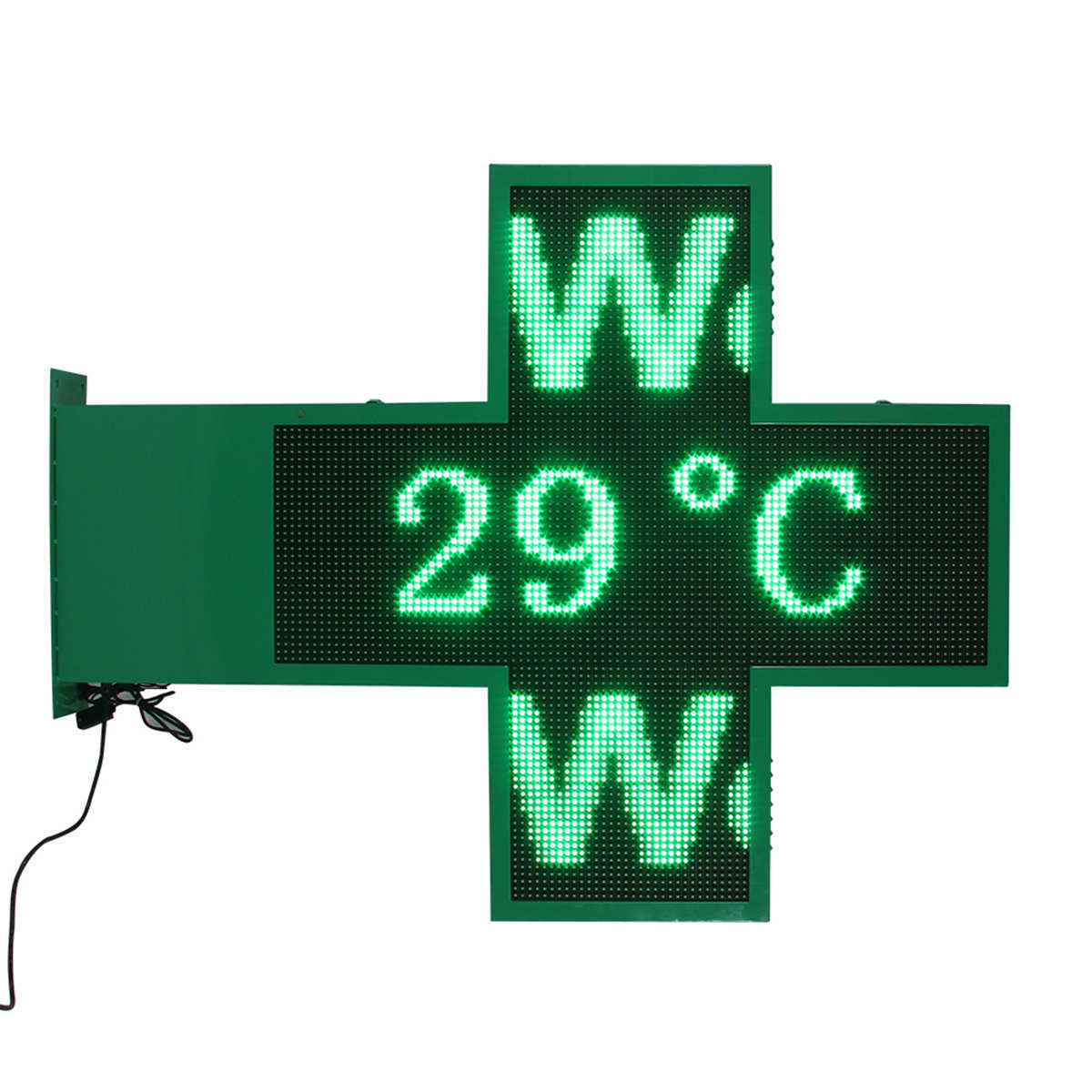 100*100cm Pure Green DIP LED Pharmacy Cross Sign Save-energy Farmacia Shop Animation LED Display Screen Decoration