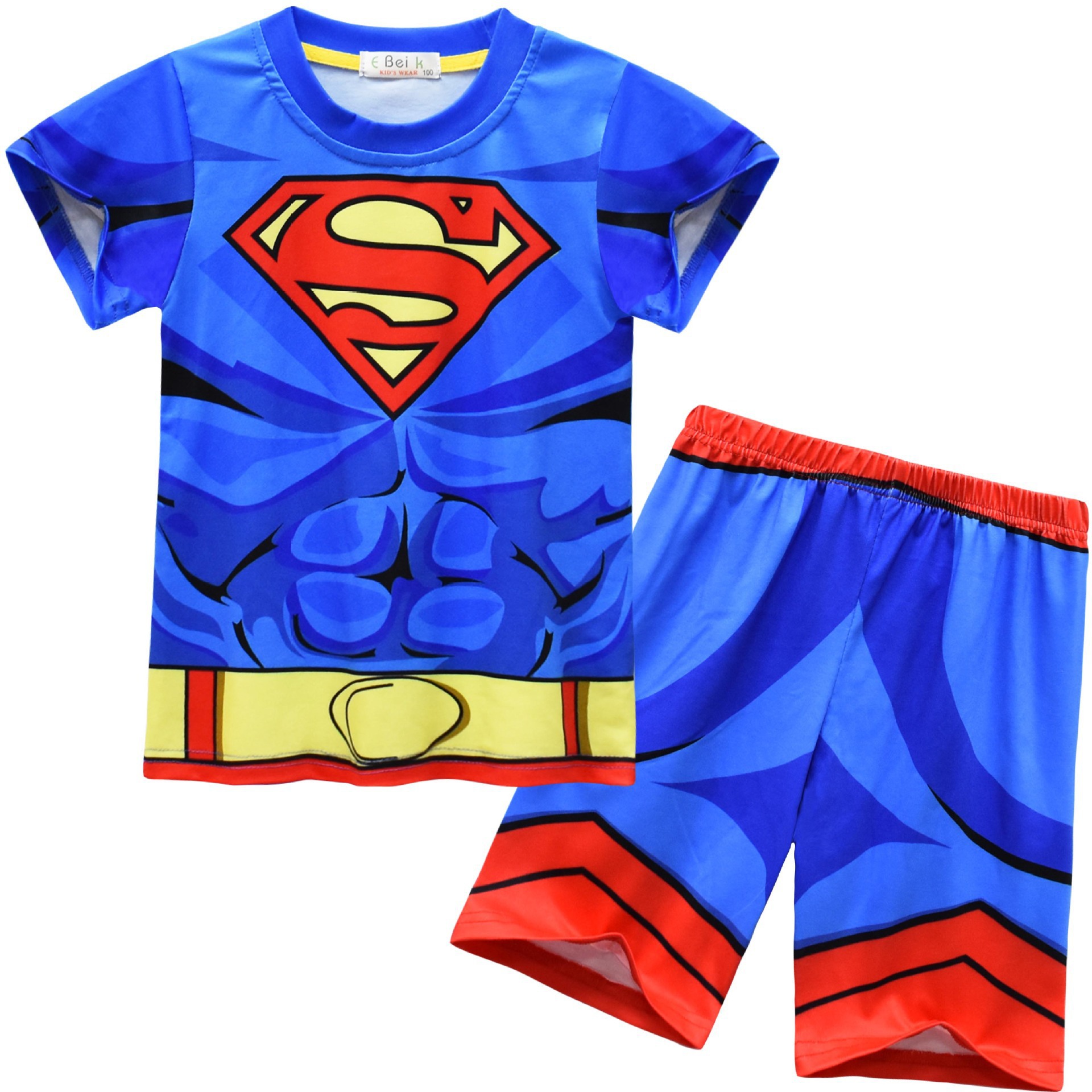 Summer Short Sleeve Set Man Spiderman homewear Marvel Avengers Hero Captain America Gifts for Kids pajamas