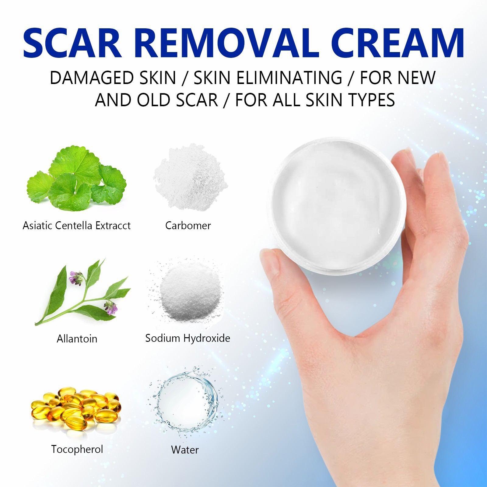 Skin Care Cream Scars Repair Gel Face Body Lotion Smoothing Hydrating Stretch Marks Cream Post Surgery Scar Care Gel Moisturize
