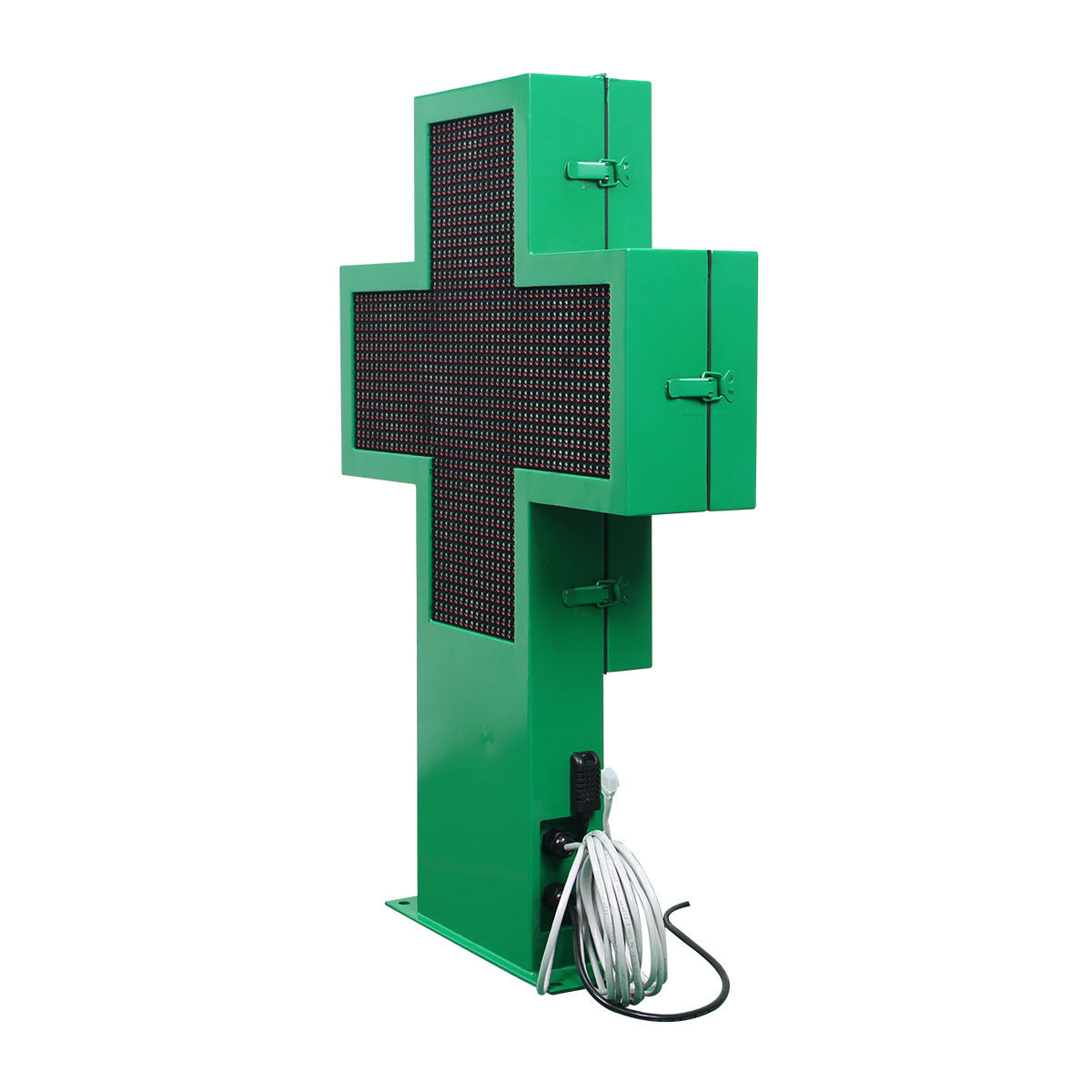 480x480mm P10 Full Color Double Sided LED Pharmacy Cross Screen Outdoor Rainproof Waterproof Illuminated Medical Display Signage